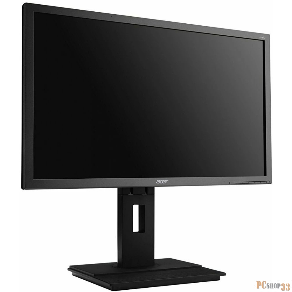 Монитор ACER 23.8 B246HYLAymidr IPS LED, 1920x1080, 6ms, 250cd/m2, 178°/178°, 100M:1, D-Sub, DVI, HDMI, DisplayPort, USB-Hub, Swivel, Pivot, регулировка по высоте, колонки, TCO 6.0, Darkgrey Matt