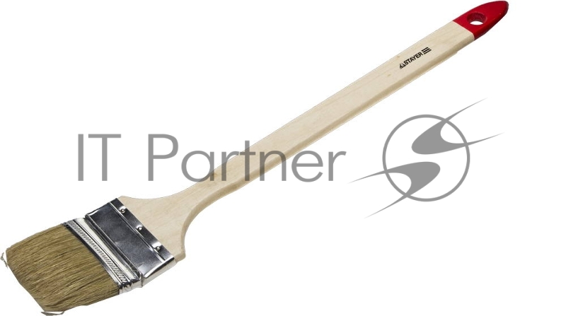 Шпатели, мастерки, кельмы, терки, гладилки Кисть радиаторная STAYER STANDARD, светлая натуральная щетина, деревянная ручка, 63мм0111-63