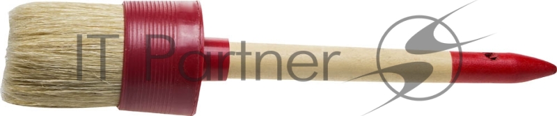 Шпатели, мастерки, кельмы, терки, гладилки STAYER MASTER 0141-60 Кисть круглая { светлая натурал. щетина, пластм. корпус, деревян. ручка, №18 х60мм }