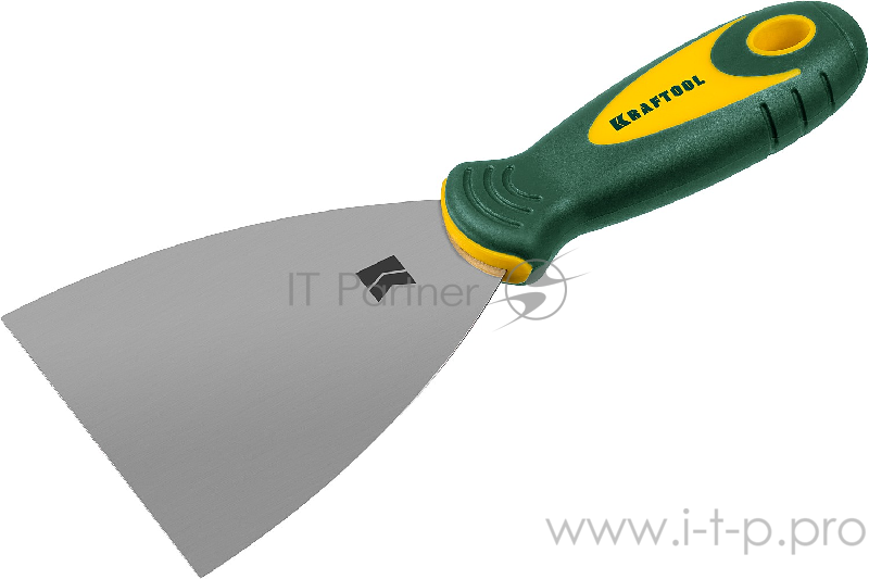 Шпательная лопатка KRAFTOOL с 2-компонент ручк, профилиров нержав полотно, 100мм