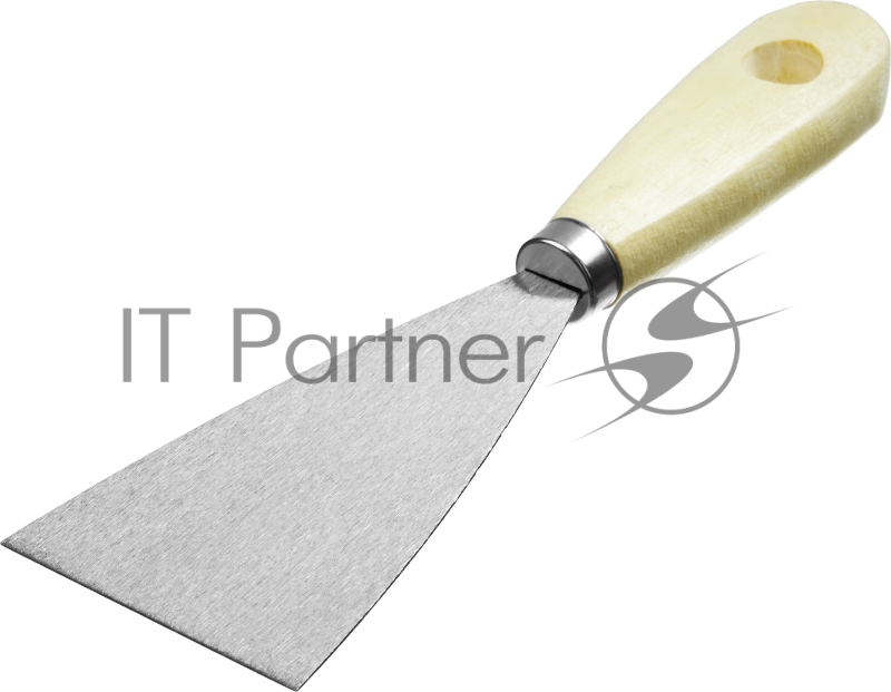 Шпатель стальной 60 мм, деревянная ручка, MIRAX