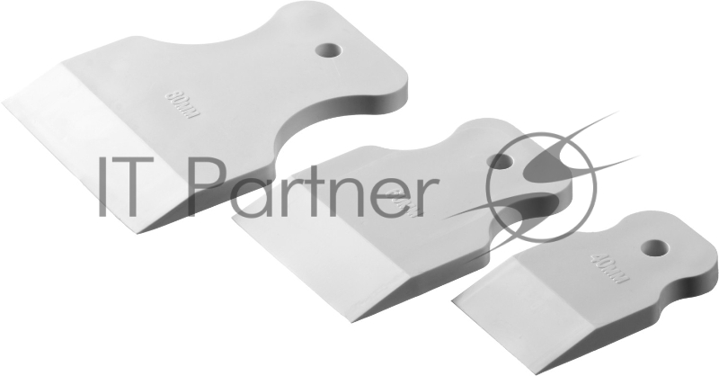 Набор STAYER MASTER: Шпатели резиновые белые, 3шт, 40/60/80мм