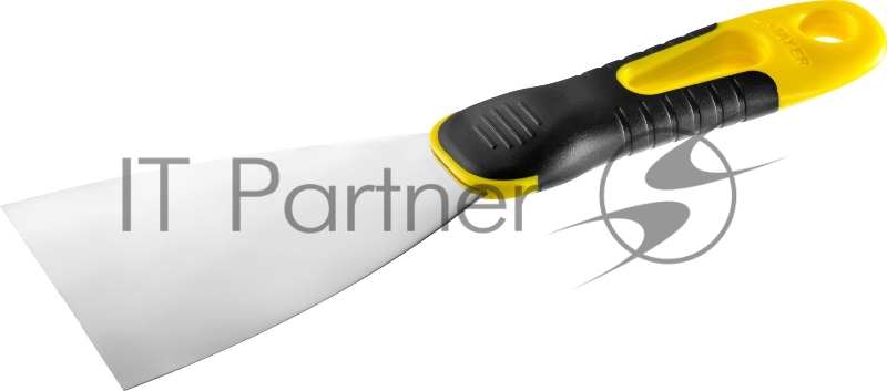 Шпатель STAYER PROFESSIONAL нержавеющее профилированное полотно, 2к ручка, 80 мм