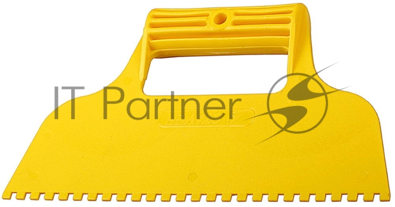 Шпатель STAYER, пластмассовый, зубчатый 8х8мм, 230мм