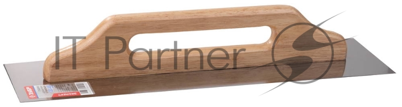 Гладилка Швейцарская нержавеющая с деревянной ручкой. ЗУБР Эксперт 480х130 мм