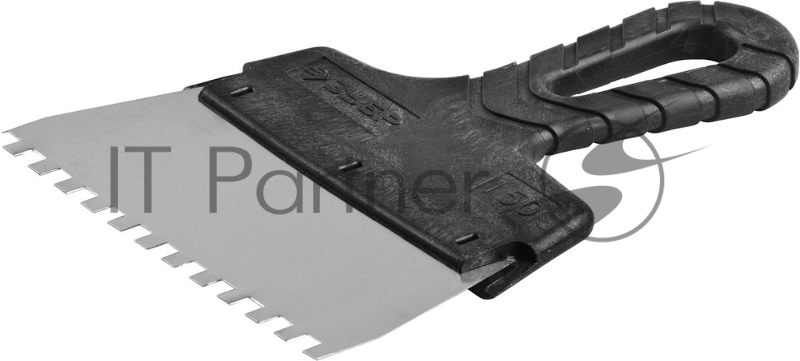 Шпатель ЗУБР МАСТЕР ФАСАДНЫЙ, нержавеющее полотно, 150мм, зуб 6х6мм