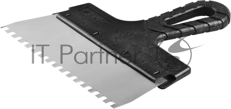 Шпатель ЗУБР МАСТЕР ФАСАДНЫЙ, нержавеющее полотно, 200мм, зуб 6х6мм