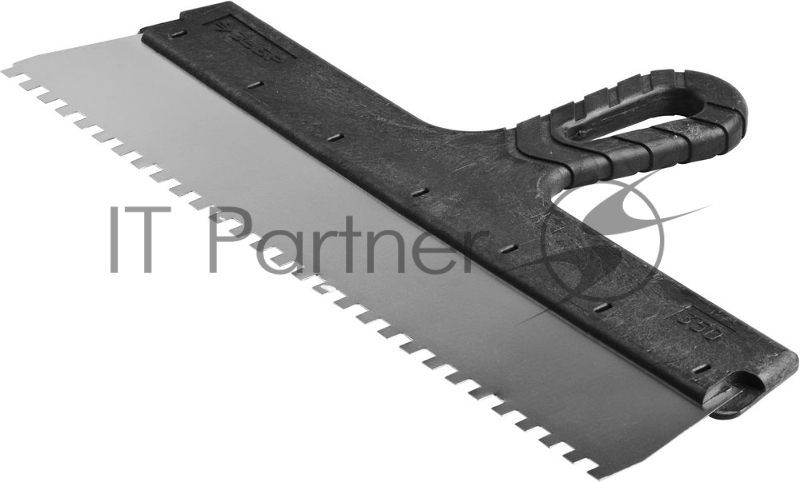 Шпатель ЗУБР МАСТЕР ФАСАДНЫЙ, нержавеющее полотно, 350мм, зуб 6х6мм