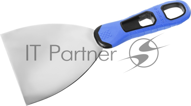 Шпатель ЗУБР ПРОФЕССИОНАЛ профилированное нержавеющее полотно, 2к ручка, 100мм