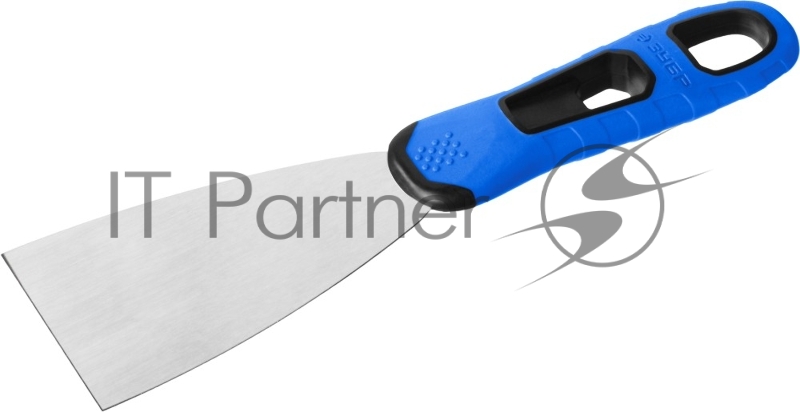 Шпатель ЗУБР ПРОФЕССИОНАЛ профилированное нержавеющее полотно, 2к ручка, 60мм