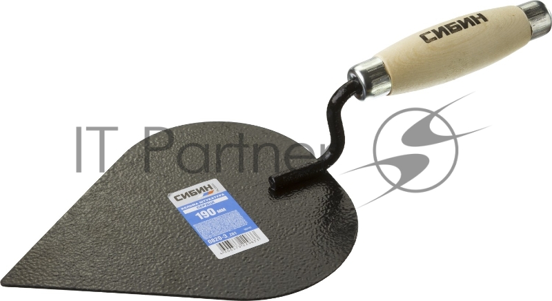 Кельма штукатура СИБИН с деревянной усиленной ручкой, КШ