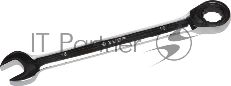 Комбинированный гаечный ключ трещоточный 16 мм, ЗУБР