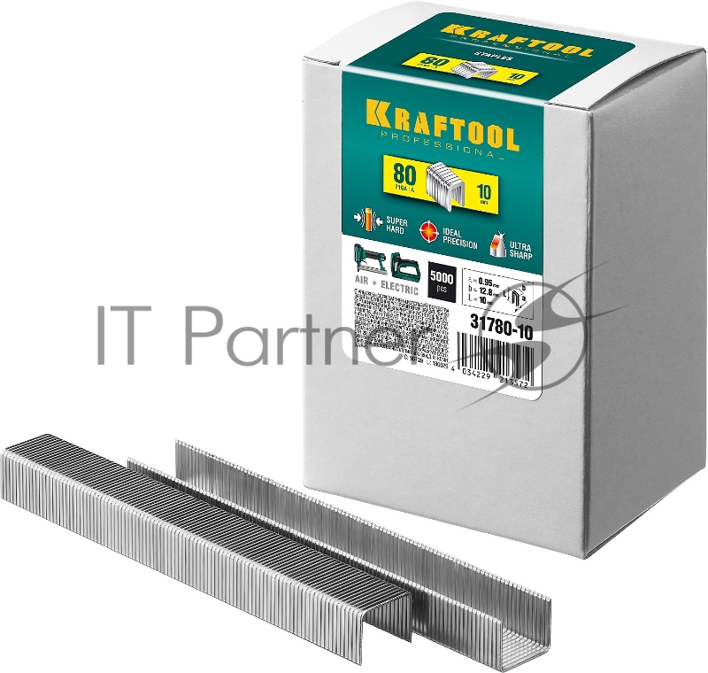 Скобы для степлера KRAFTOOL 10 мм тип 80, 5000 шт