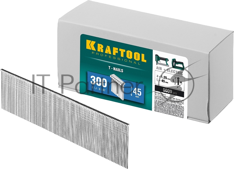 Гвозди для нейлера KRAFTOOL 45 мм тип 300, 5000 шт