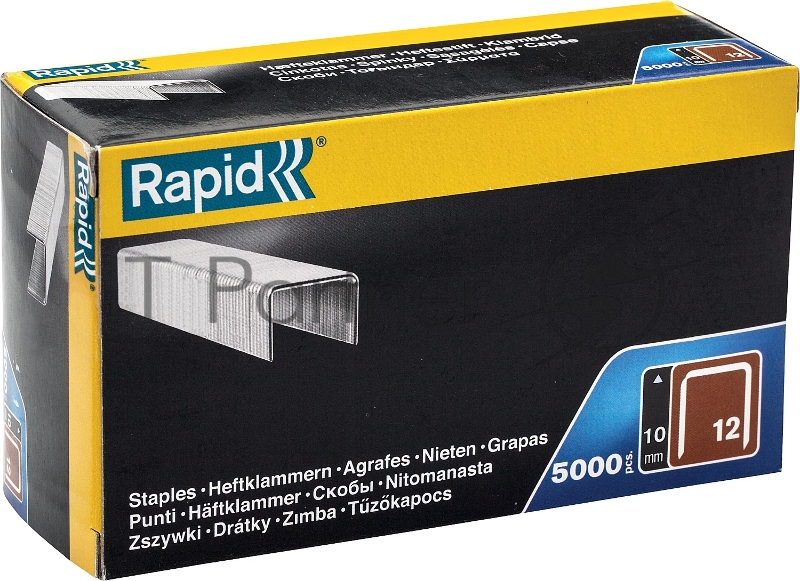 Скобы тонкие широкие RAPID 10 мм тип 80 (12 / ВеА 80 / Prebena A / Senco AT), 5000 шт