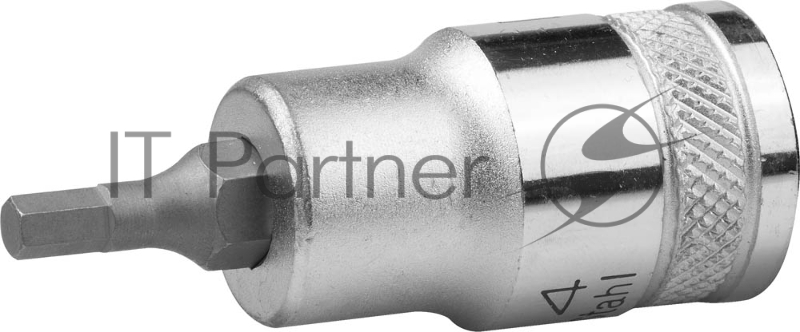 Торцовая бита-головка KRAFTOOL INDUSTRIE QUALITAT, материал S2, HEX, сатинированная, 1/2, H4