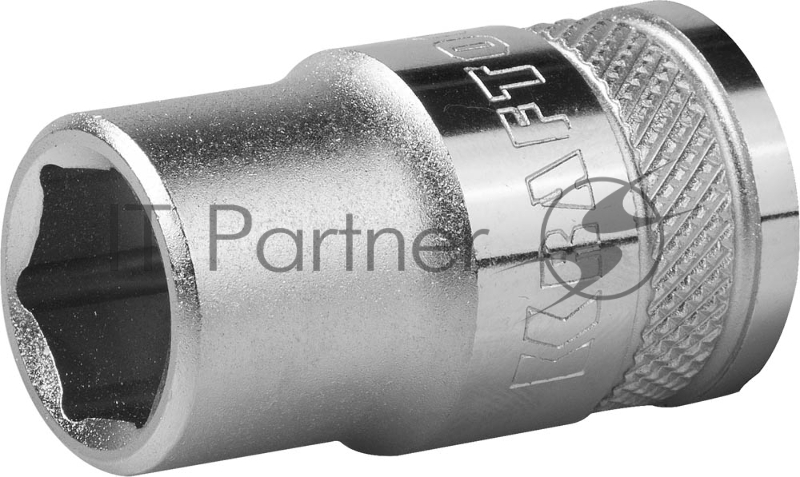 Торцовая головка KRAFTOOL INDUSTRIE QUALITAT, Cr-V, FLANK, хромосатинированная, 1/2, 13 мм