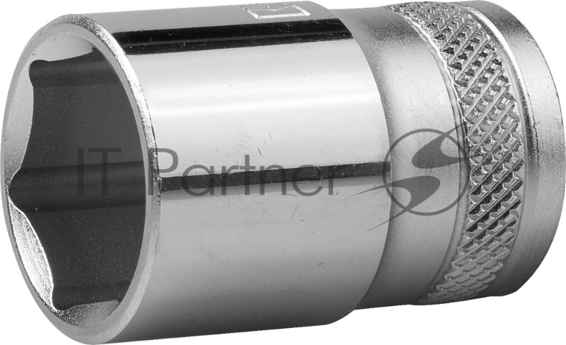 Торцовая головка KRAFTOOL INDUSTRIE QUALITAT, Cr-V, FLANK, хромосатинированная, 1/2, 19 мм