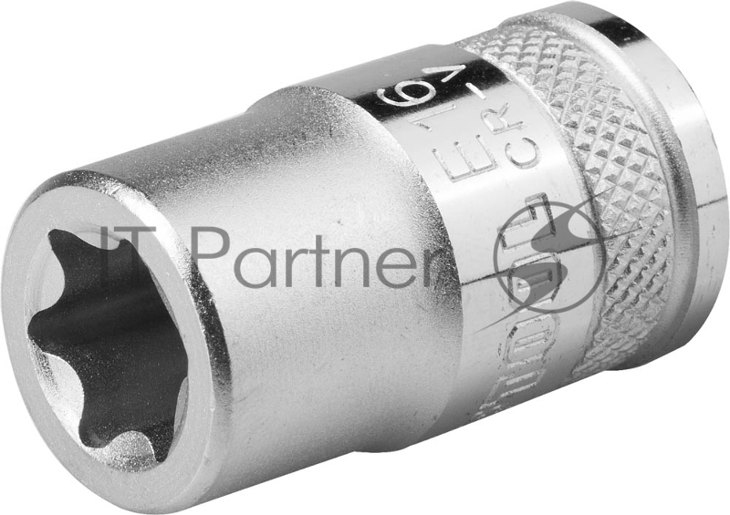 Торцовая головка KRAFTOOL INDUSTRIE QUALITAT, Cr-V, внешний TORX, хромосатинированная, 1/2, Е 18