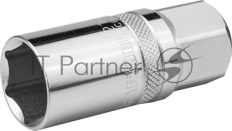 Торцовая головка KRAFTOOL INDUSTRIE QUALITAT, свечная с магнитом, Cr-V, FLANK, хромосатинированная, 1/2, 21 мм