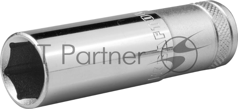 Торцовая головка KRAFTOOL INDUSTRIE QUALITAT, удлиненная, Cr-V, FLANK, хромосатинированная, 1/2, 16 мм