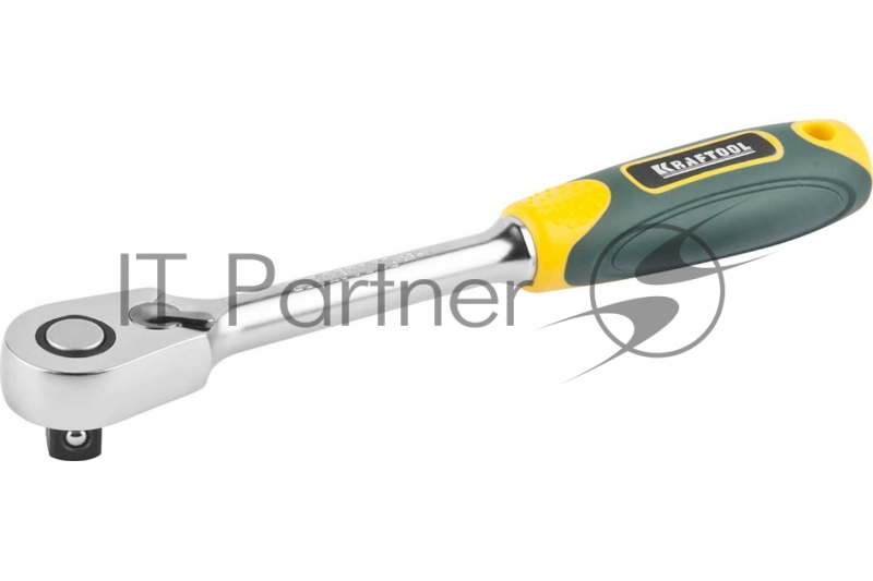 Трещотка для торцовых головок KRAFTOOL PRO, Сr-V сталь, 60 зубцов, 1/2