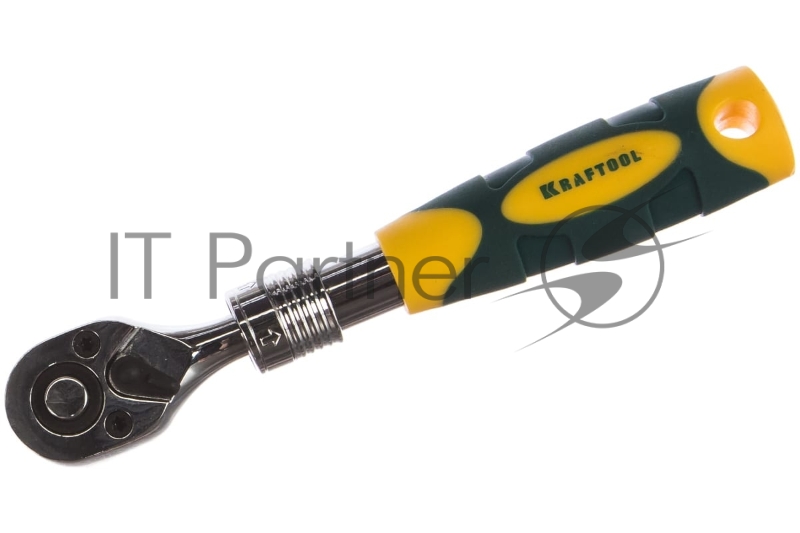 Трещотка для торцовых головок KRAFTOOL PRO, телескопическая, Сr-V сталь, 72 зубца, 1/4