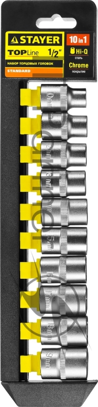 Набор торцовых головок 10 предм. STAYER RSS 10L