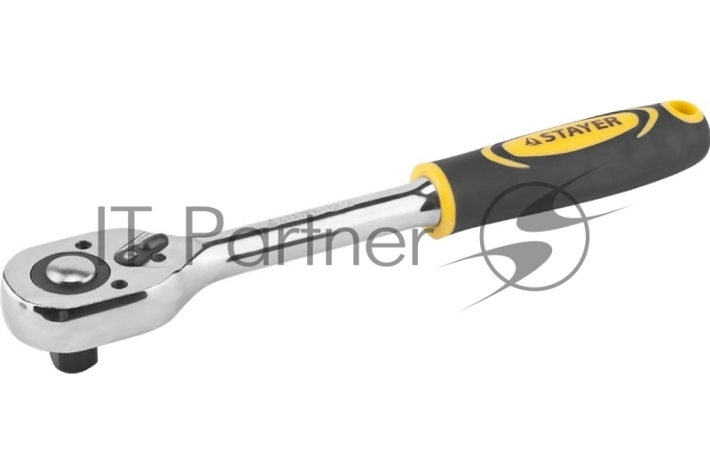 Трещотка для торцовых головок STAYER PROFI, Сr-V сталь, 45 зубцов, 1/4