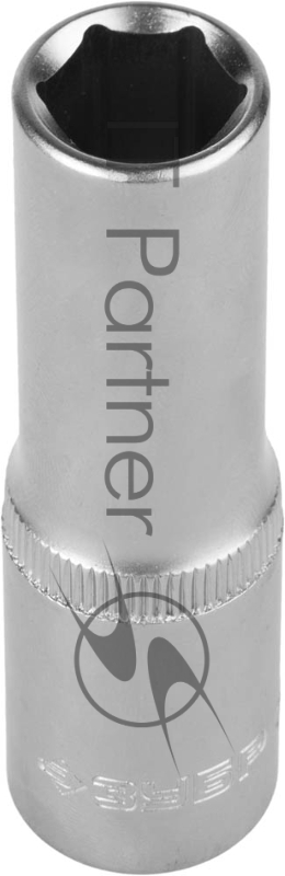 Головка торцовая ЗУБР МАСТЕР (1/2), удлиненная, Cr-V, FLANK, хроматированное покрытие, 12мм