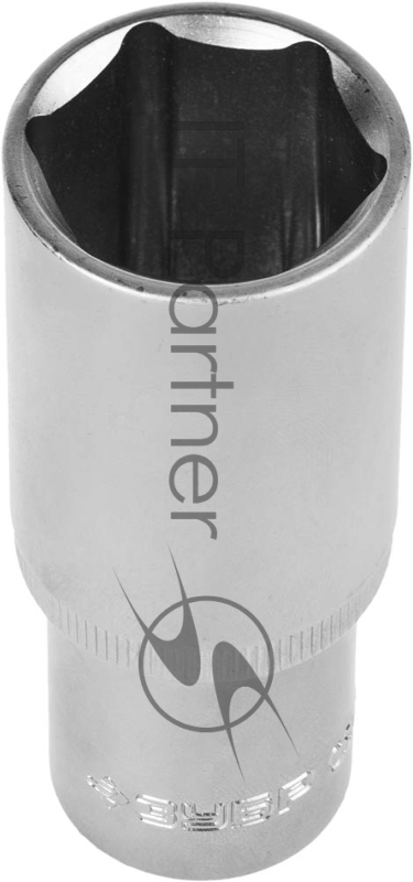 Головка торцовая ЗУБР МАСТЕР (1/2), удлиненная, Cr-V, FLANK, хроматированное покрытие, 22мм