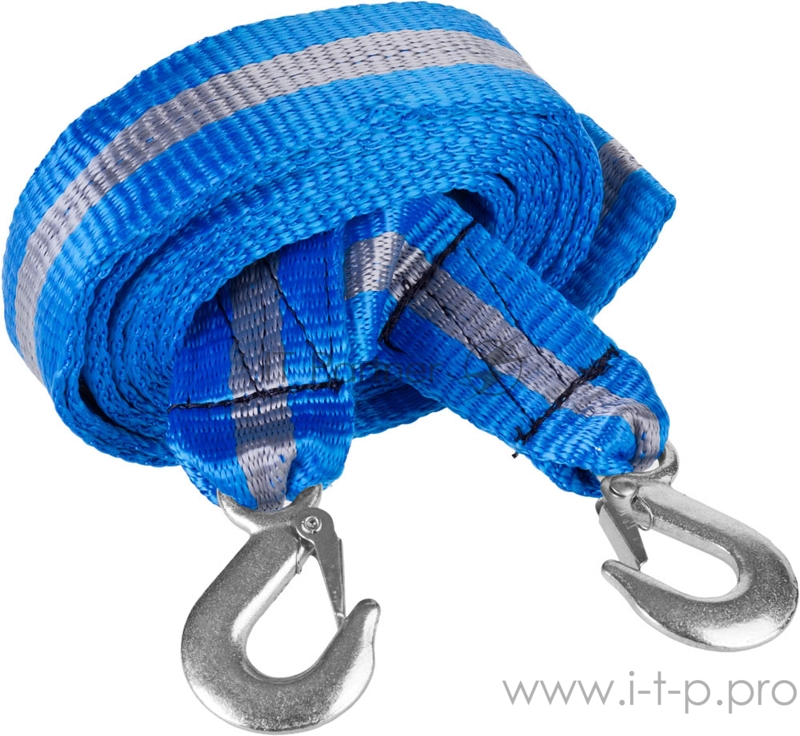 Трос буксировочный ЗУБР ЭКСПЕРТ, 2 крюка, сумка, 5м, 5т