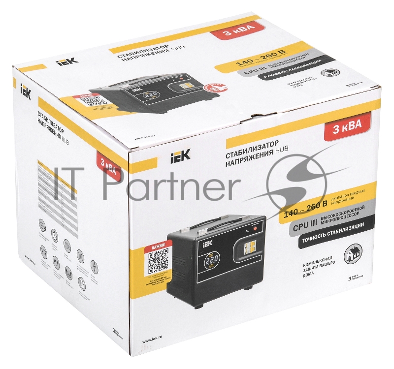 Iek IVS21-1-003-13 Стабилизатор напряжения переносной HUB 3кВА