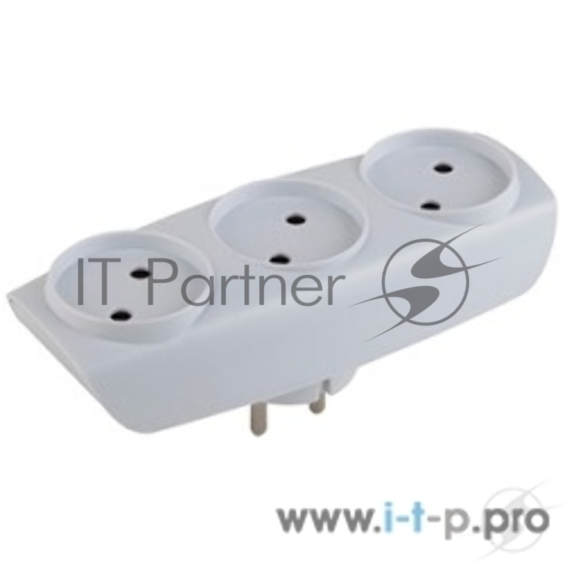 Бытовые удлинители ЭРА SP-3-W белый {Тройник 3гн, без заземл.}