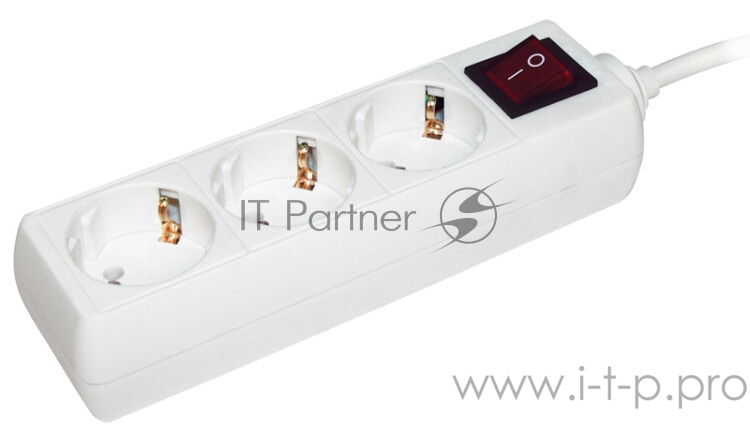 Удлинитель WYP10-16-03-03-ZK-N У03К-выкл. 3 места 2 Р + P Е /3метра 3х1мм2 16А/250 IEK