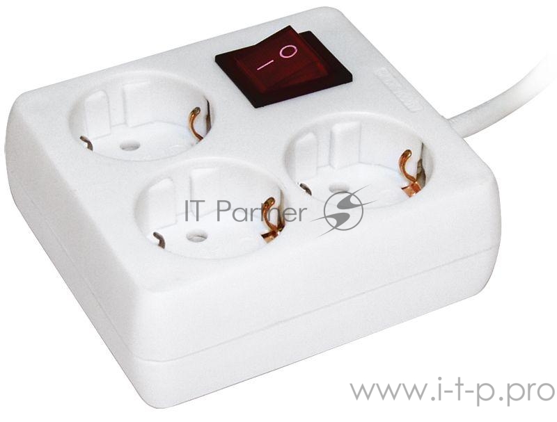 Удлинитель WYP30-16-03-03-ZK-N У-С03К-выкл. 3 места 2 Р + P Е /3метра 3х1мм2 16А/250 IEK