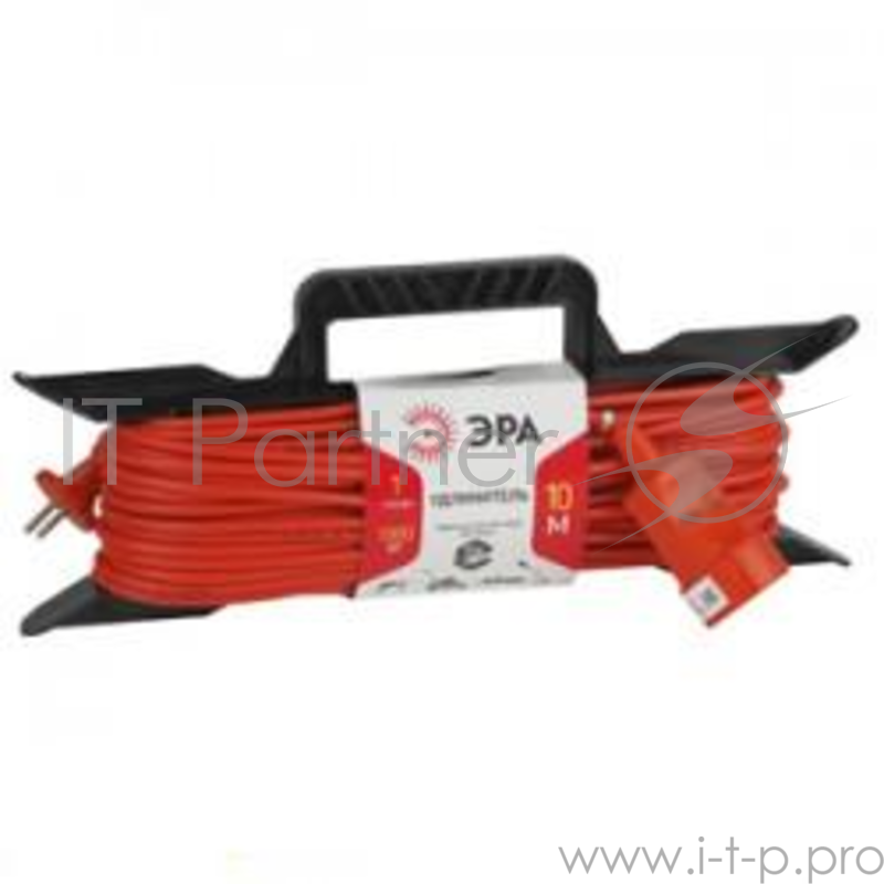 Удлинитель силовой Эра UF-1-2x0.75-10m (Б0017609) 2x0.75кв.мм 1розет. 10м ПВС 6A без катушки оранжев