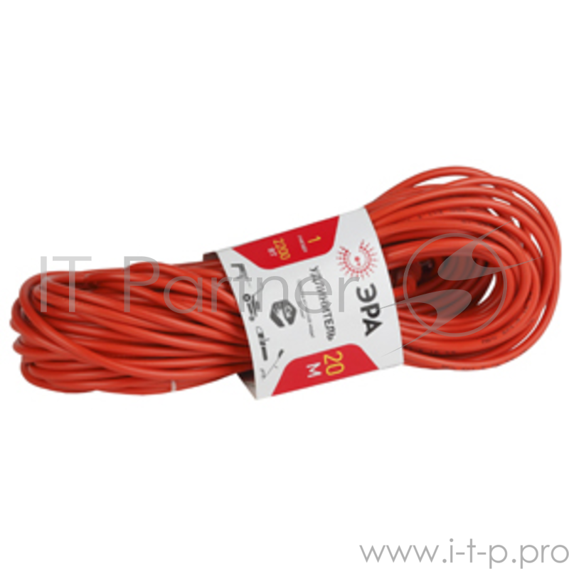 Удлинитель ЭРА Б0017613 силов UP-1-2x1.0-20m бухта без заземл. 20м 1гн 2х1мм2 10/240