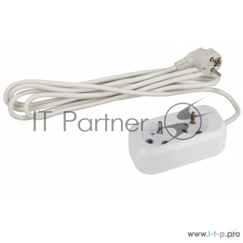 Удлинитель ЭРА Б0023152 UX-2e-1,5m с заземлением 2 гнезда 1,5 м {ABS-пластик, 3х0,75 мм2}