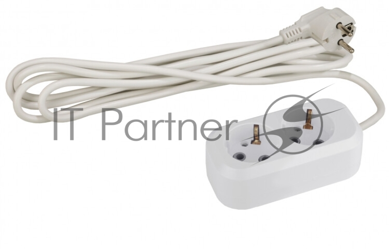 Удлинитель ЭРА Б0023152 UX-2e-1,5m с заземлением 2 гнезда 1,5 м {ABS-пластик, 3х0,75 мм2}