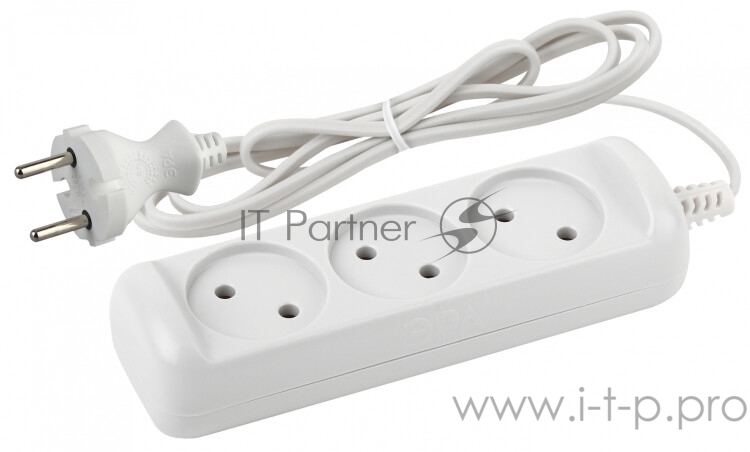 Удлинитель ЭРА Б0029839 UX-3-1,5m (new) без заземления 3 гнезда 1,5 м {ABS-пластик, 2х0.75 мм2}