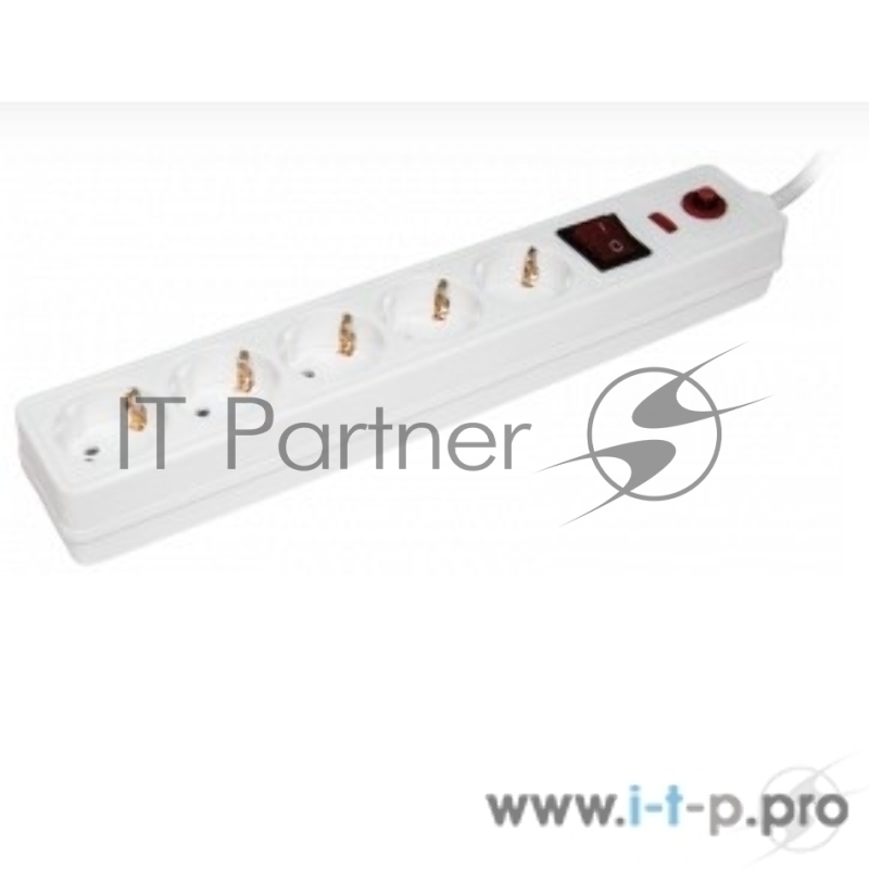 Сетевой фильтр Iek WFP10-16-05-01-N СФ-05К-выкл. 5 мест 2Р + PE/1,5метра 3х1мм2