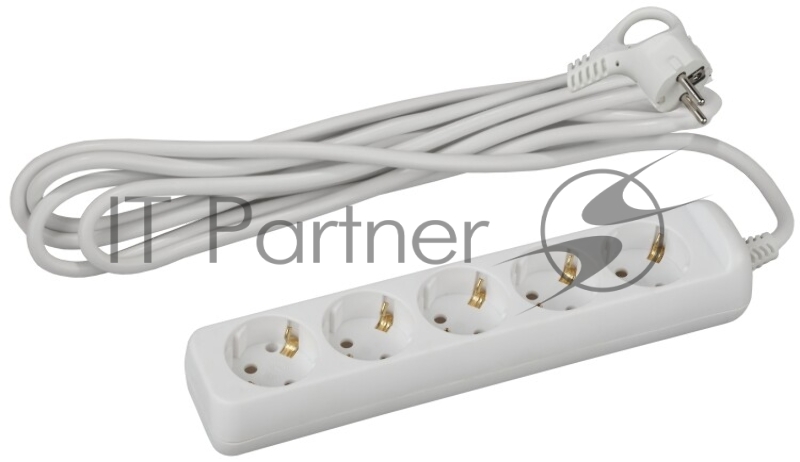 Удлинитель ЭРА Б0019230 U-5e-5m с заземлением 5 гнезд 5 м {полипропилен, 3х0,75 мм2}