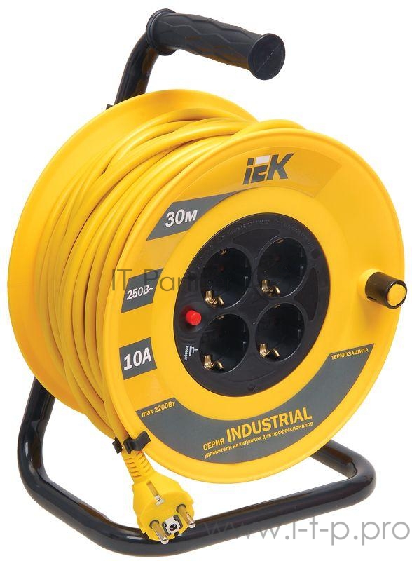 Катушка Iek WKP14-10-04-30 УК30 с т/з 4 места 2 Р + P Е /30м 3х1,0 мм2 Industrial