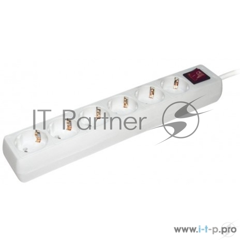 Удлинитель Iek WYP10-16-06-03-ZK-N У06К-выкл. 6 мест 2 Р + P Е /3метра 3х1мм2 16А/250 IEK