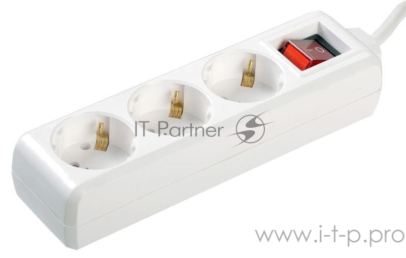 Удлинитель Iek WYP10-16-03-01-ZK-17 У03К-выкл. 3 места 2 Р + P Е /1,5 метра 3х1мм2 16А/250 IEK