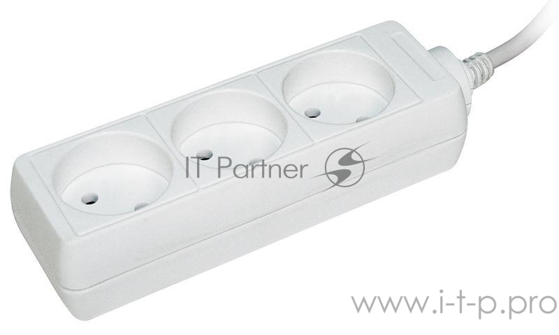 Удлинитель Iek WYP10-06-03-01-N У3 3 места 2Р/1,5 метра 2х0.75мм2 10А/250В IEK