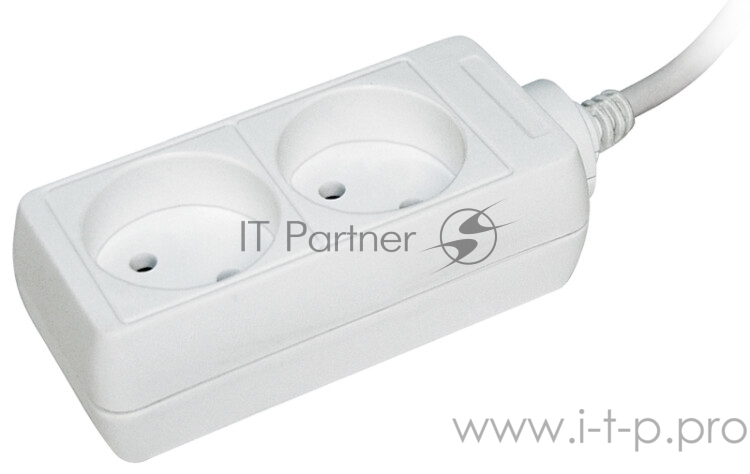 Удлинитель Iek WYP10-06-02-03-N У2 2 места 2Р/3 метра 2х0,75мм2 10А/250 IEK