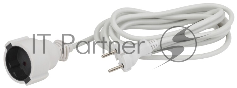 ЭРА Б0039820 Удлинитель UX(6)-1-5m без заземл, 1гн, 5м, ПВС, 2x0.75мм2, 6А