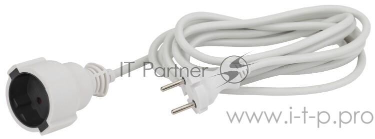 ЭРА Б0039819 Удлинитель UX(6)-1-3m без заземл, 1гн, 3м, ПВС, 2x0.75мм2, 6А